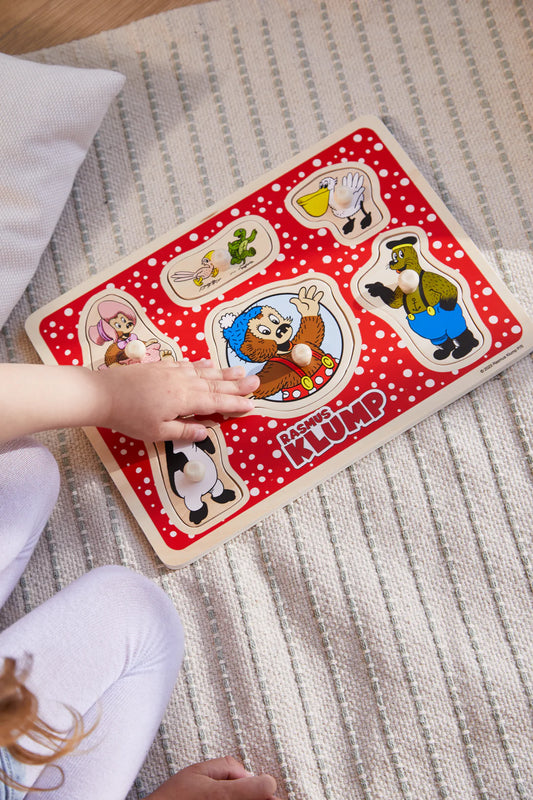 Rasmus Klump - Knoppuslespil i træ (6 brikker)